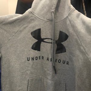 Grey under amour hoodie